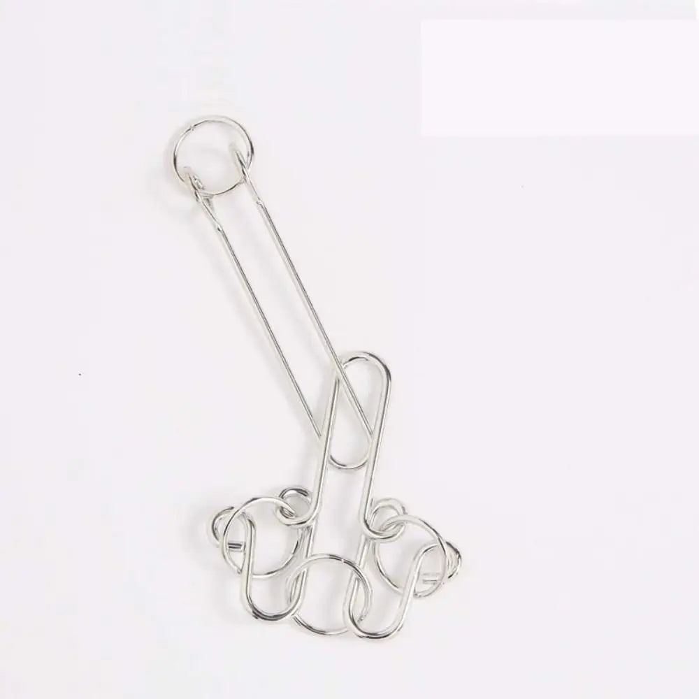 3D Metal Puzzle IQ Mind Teaser - Kong Ming Lock Interlocking Game for Adults and Children
