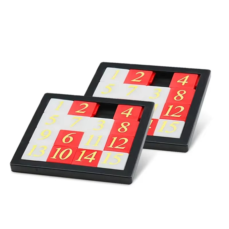 Sliding Number Puzzle Early Educational Math Toy Huarong Road Brain Teaser Test Montessori Educational Toy Sliding Puzzle Toy