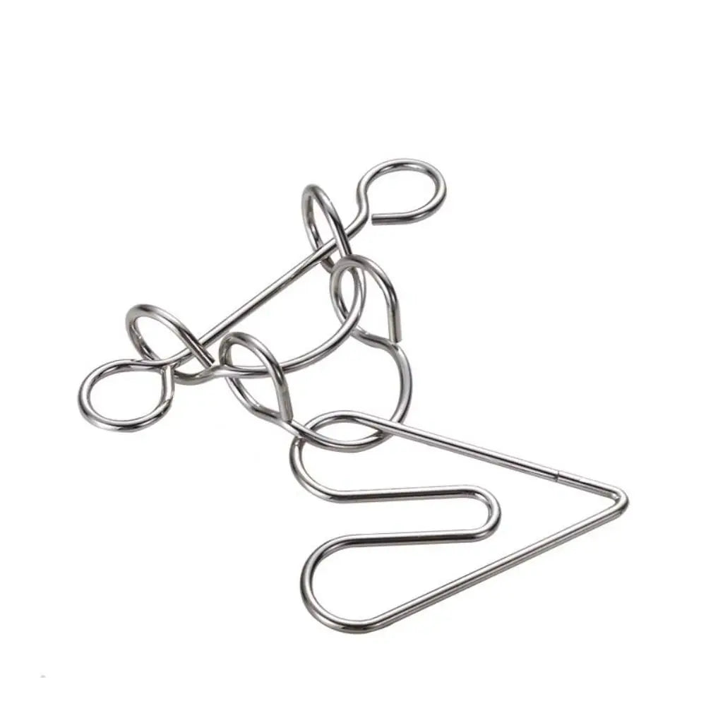 3D Metal Puzzle IQ Mind Teaser - Kong Ming Lock Interlocking Game for Adults and Children