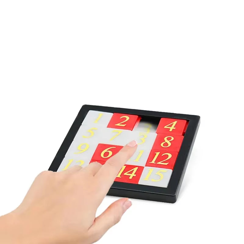 Sliding Number Puzzle Early Educational Math Toy Huarong Road Brain Teaser Test Montessori Educational Toy Sliding Puzzle Toy