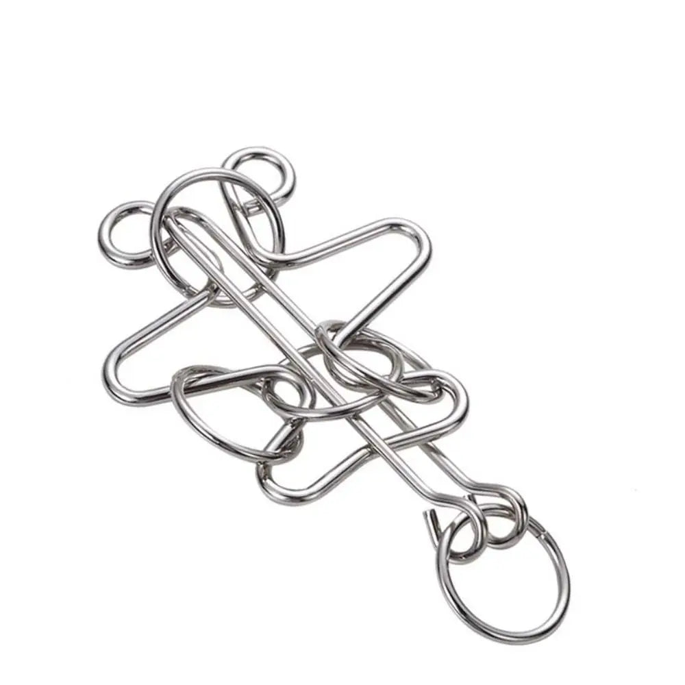 3D Metal Puzzle IQ Mind Teaser - Kong Ming Lock Interlocking Game for Adults and Children