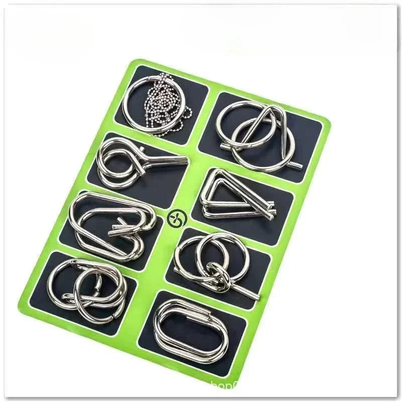Intelligent Metal Chinese Ring Puzzle - Brain Teaser IQ Game for All Ages