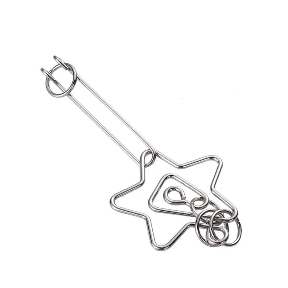 3D Metal Puzzle IQ Mind Teaser - Kong Ming Lock Interlocking Game for Adults and Children