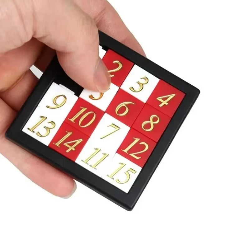 Sliding Number Puzzle Early Educational Math Toy Huarong Road Brain Teaser Test Montessori Educational Toy Sliding Puzzle Toy