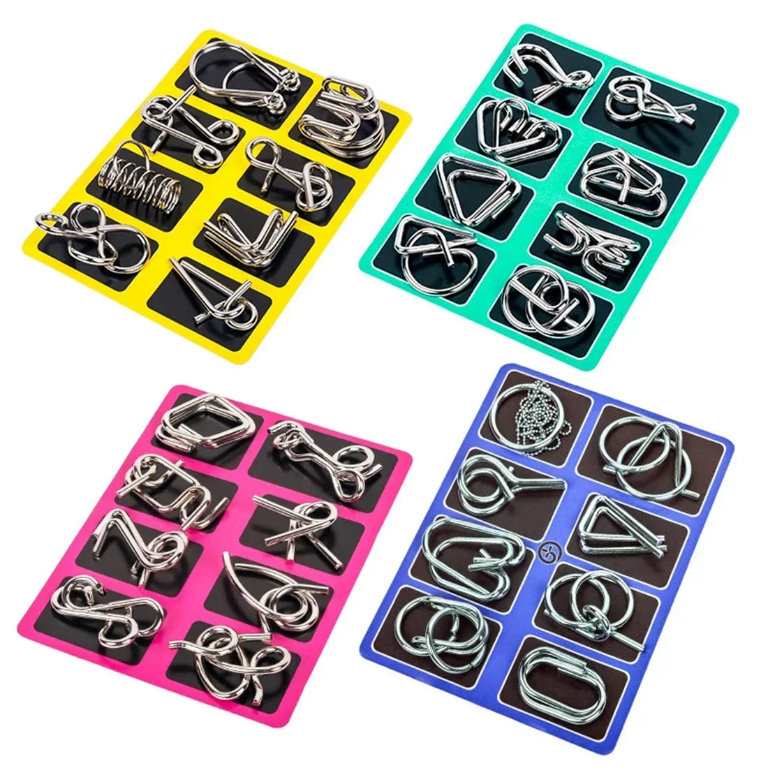 Intelligent Metal Chinese Ring Puzzle - Brain Teaser IQ Game for All Ages