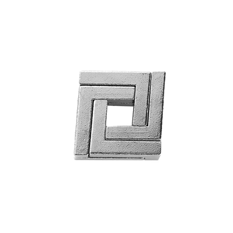Metal Puzzle Brain Teaser IQ Test - Educational Mind Challenge for Adults and Children