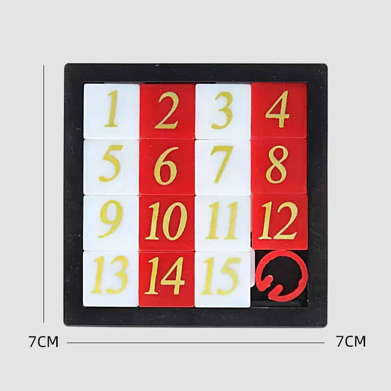 Sliding Number Puzzle Early Educational Math Toy Huarong Road Brain Teaser Test Montessori Educational Toy Sliding Puzzle Toy