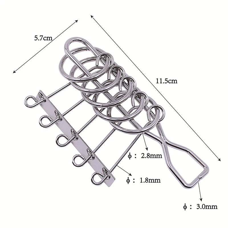 Materials Metal 3D Montessori Puzzle Wire Difficult Disentanglement Iron Brain Teaser IQ Test Toys Juegos De Ingenio Y Habilidad