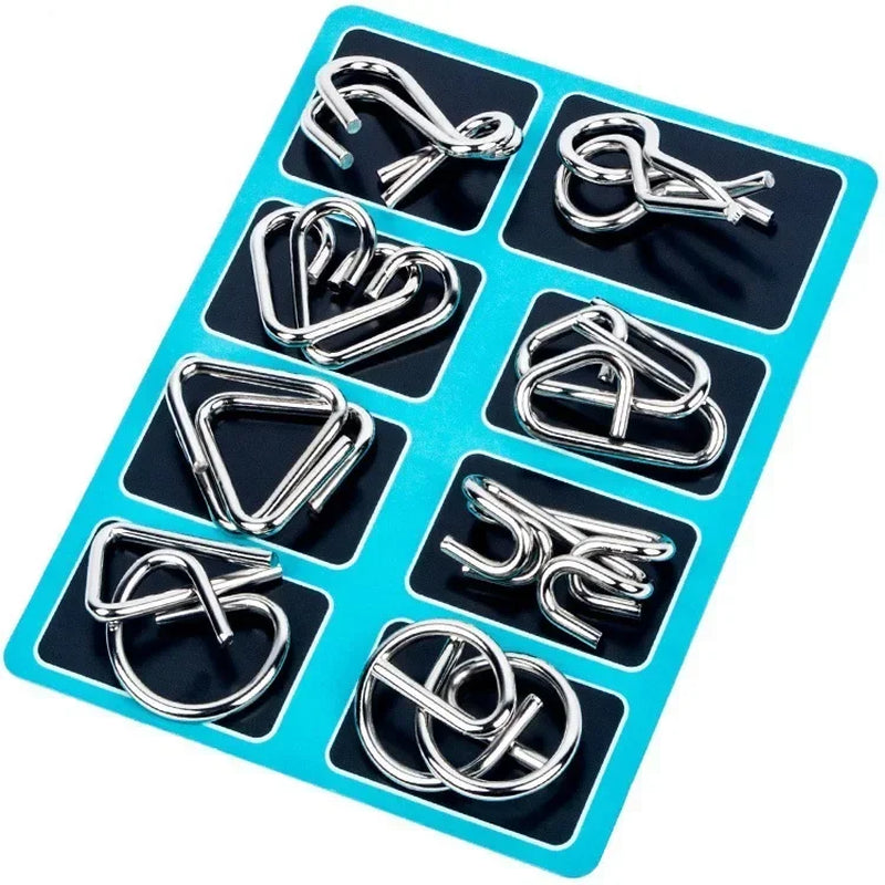 Intelligent Metal Chinese Ring Puzzle - Brain Teaser IQ Game for All Ages