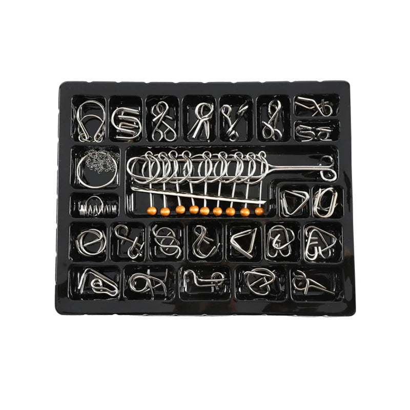 Materials Metal 3D Montessori Puzzle Wire Difficult Disentanglement Iron Brain Teaser IQ Test Toys Juegos De Ingenio Y Habilidad