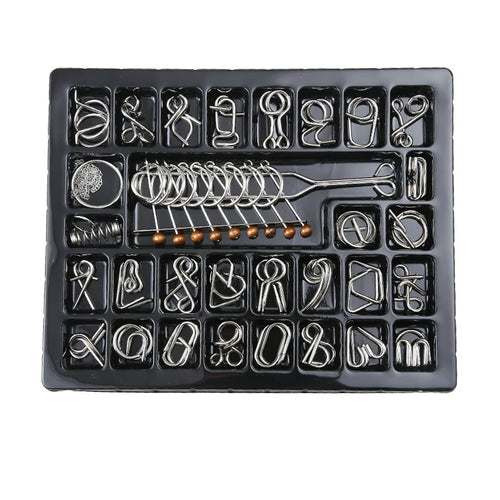 Materials Metal 3D Montessori Puzzle Wire Difficult Disentanglement Iron Brain Teaser IQ Test Toys Juegos De Ingenio Y Habilidad