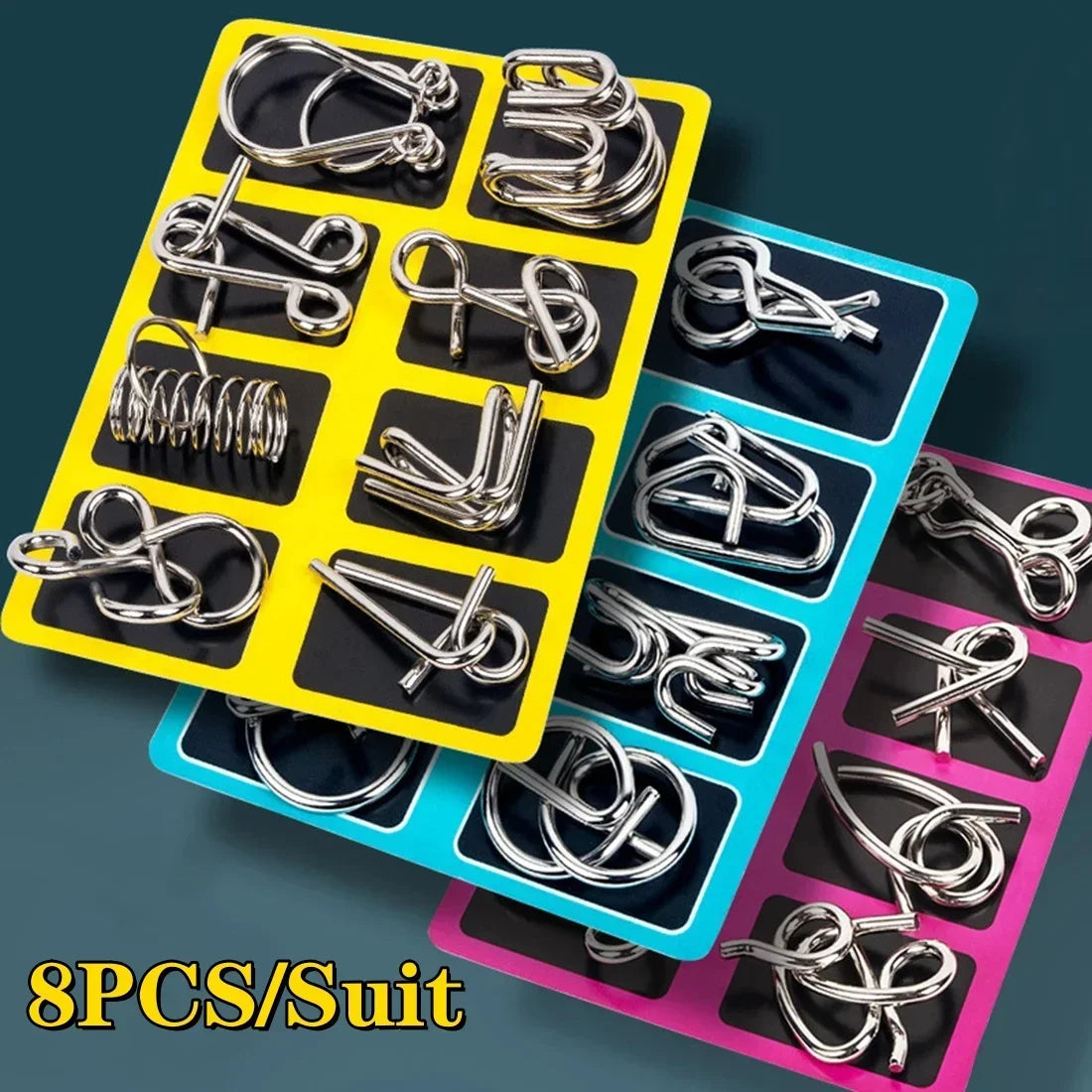 Intelligent Metal Chinese Ring Puzzle - Brain Teaser IQ Game for All Ages