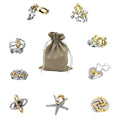 Unlock the Fun with 9/20PCS Metal Puzzle Logic Mind Teasers - Perfect Brain Games for All Ages!