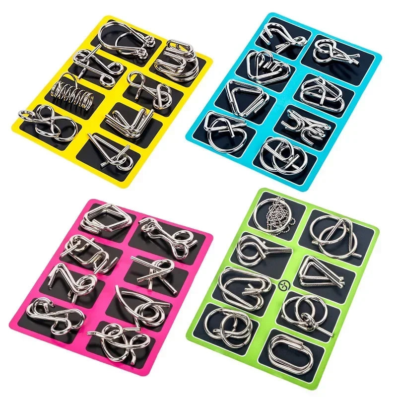 Intelligent Metal Chinese Ring Puzzle - Brain Teaser IQ Game for All Ages